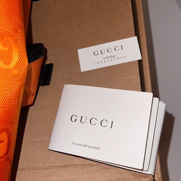 Gucci Off The Grid backpack orange GG ECONYL - Picture 13 of 15